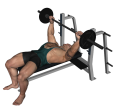 Barbell Press - Flat Bench Guillotine Wide Grip